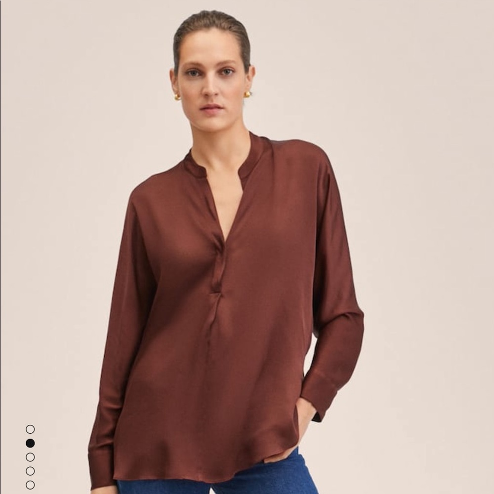 Mango Satin Blouse - NWT
